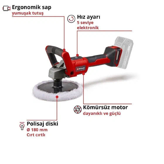 CE-CP 18/180 Li E-Solo, Akülü Polisaj ve Zımpara Makinesi(Akü ve şarj cihazı dahil değildir)-2093320