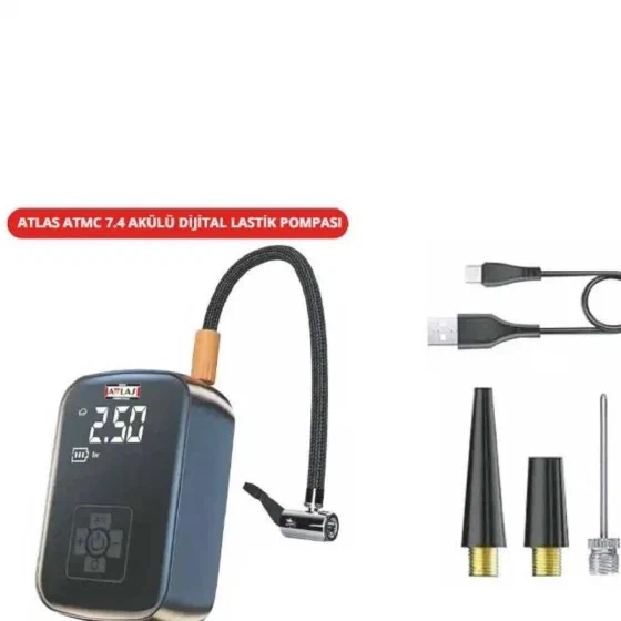 Attlas Atmc 7.4 Akülü Dijital Lastik Pompası